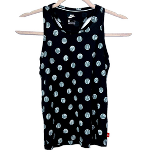 Nike Black Tank Top with White Polka Dots